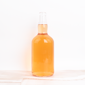 1000Ml Glass Round Tequila Bottle For Whisky And Brandy