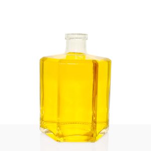 The factory directly hot-sells 1000-milliliter empty six-flute glass bottle rum